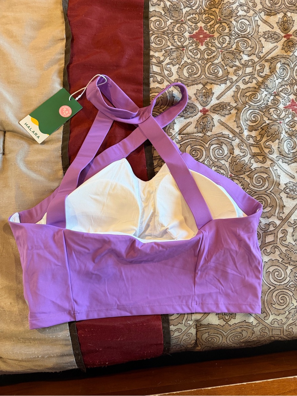 HALARA Sports Bra Crop Top Dewberry Purple Size XL - Picture 2 of 2